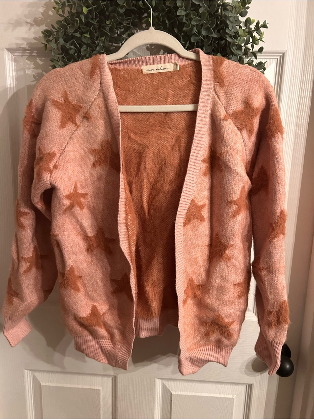 Women’s Pink Star Print Open Cardigan by Astr